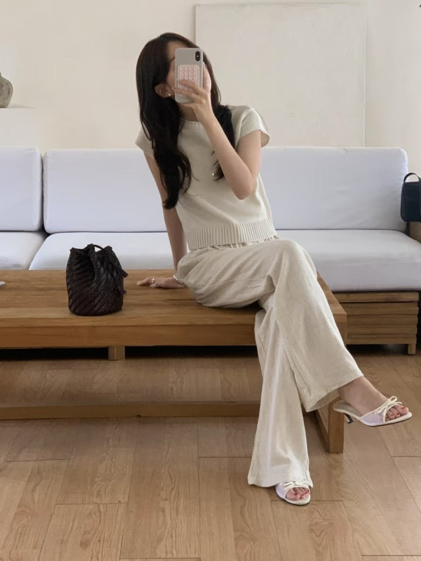Vintage linen pants-3col