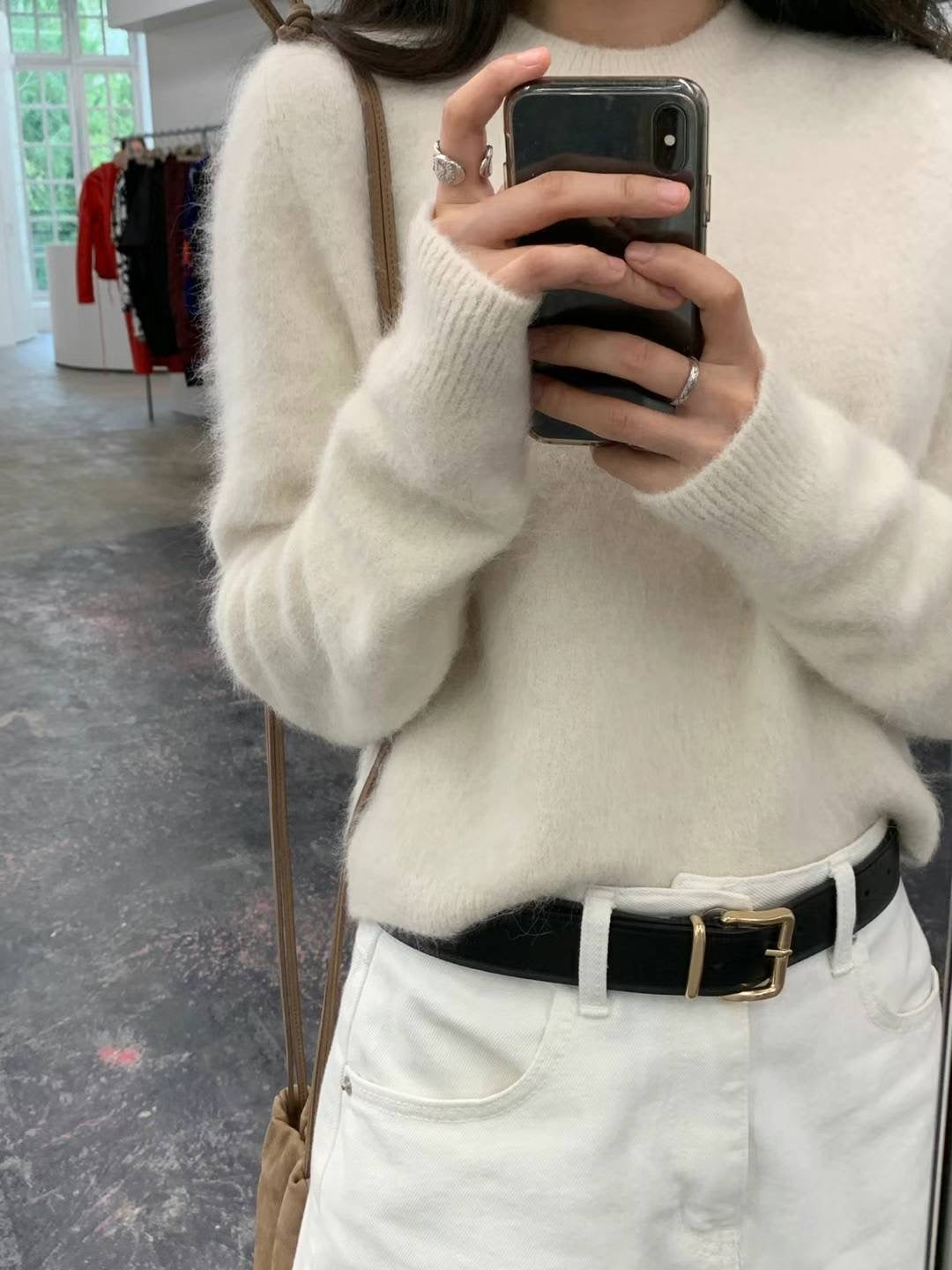 Ounce miu alpaca full over knit-3col