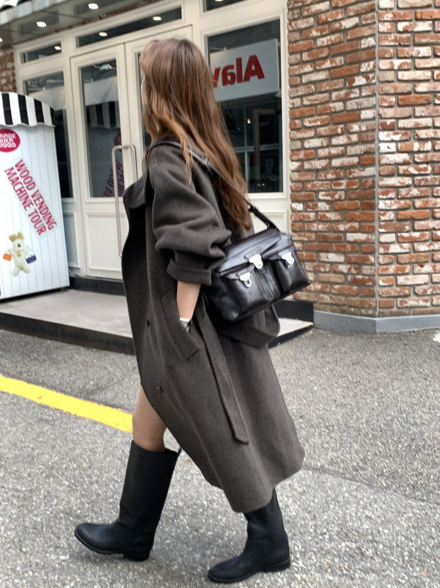 Noel high neck handmade coat-2col