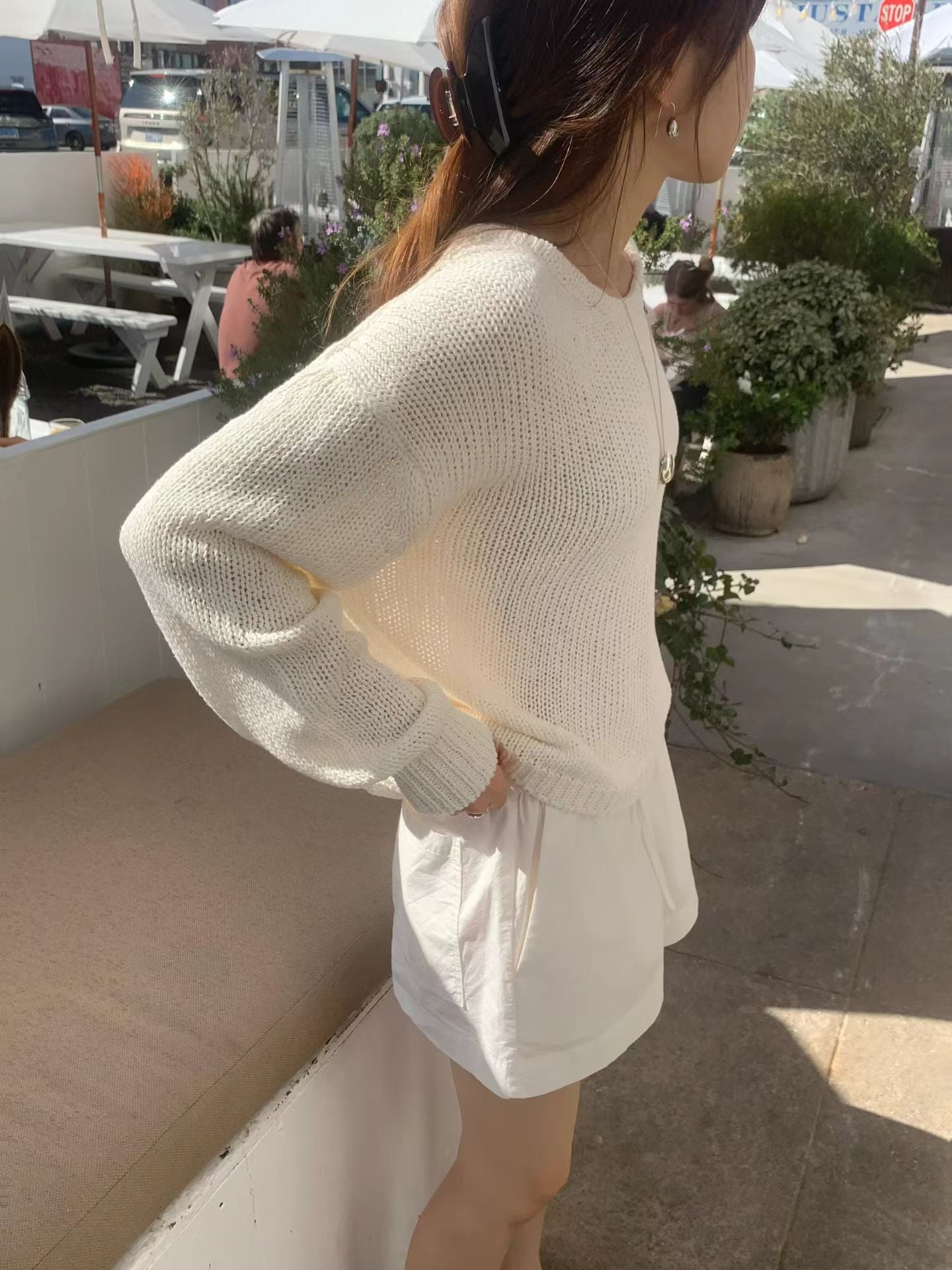 Ounce washing cotton shorts-2col