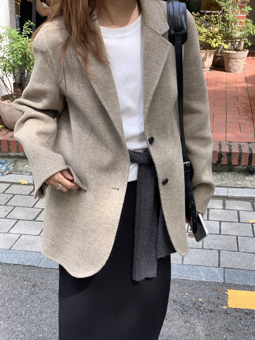 Adele meribo wool handmade jacket-2col