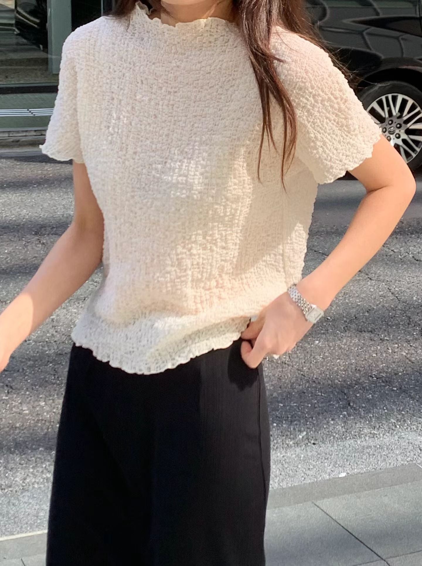 Ounce cloud wrinkle blouse-3col