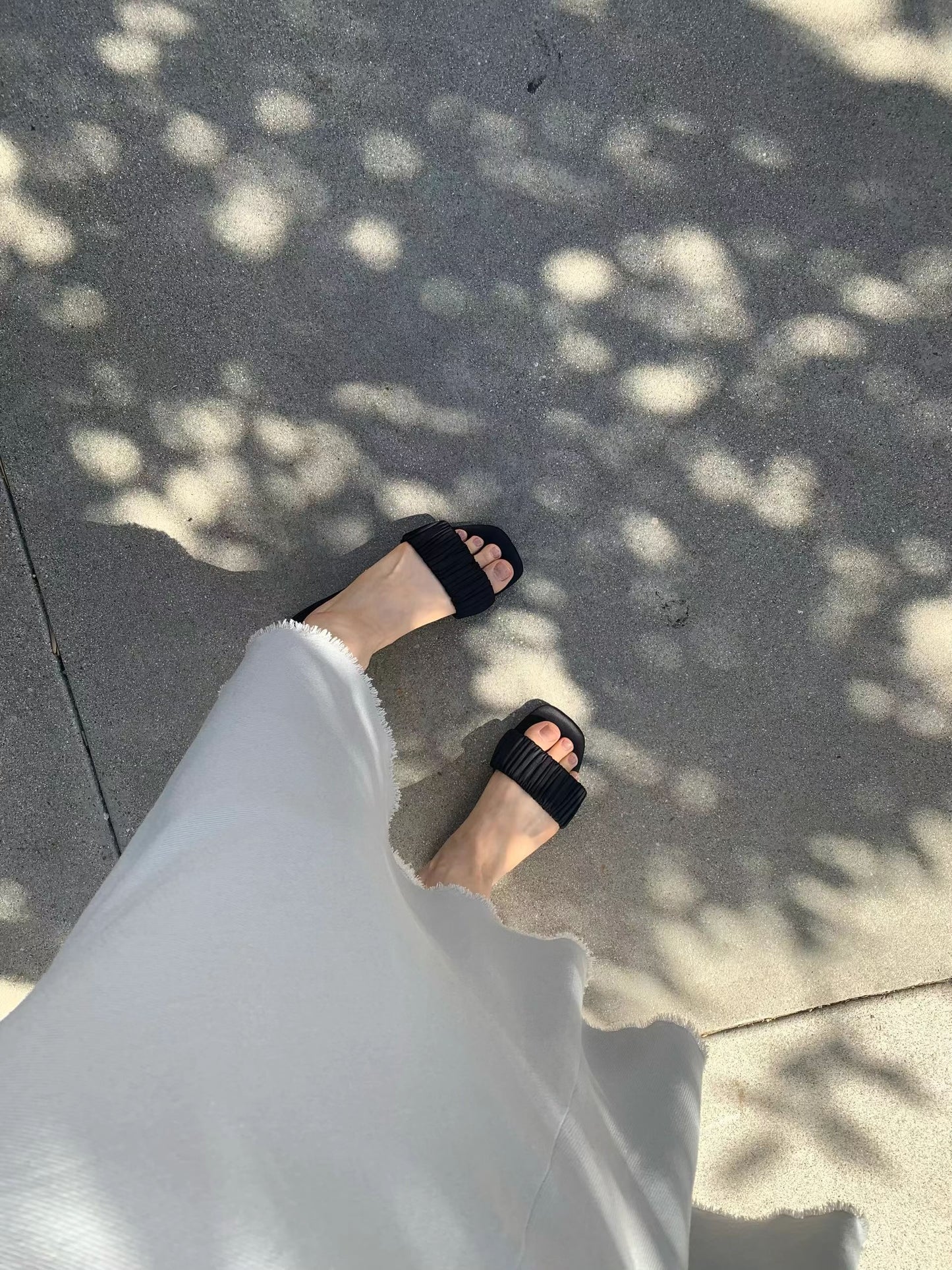 Ounce linen fringe skirt-2col