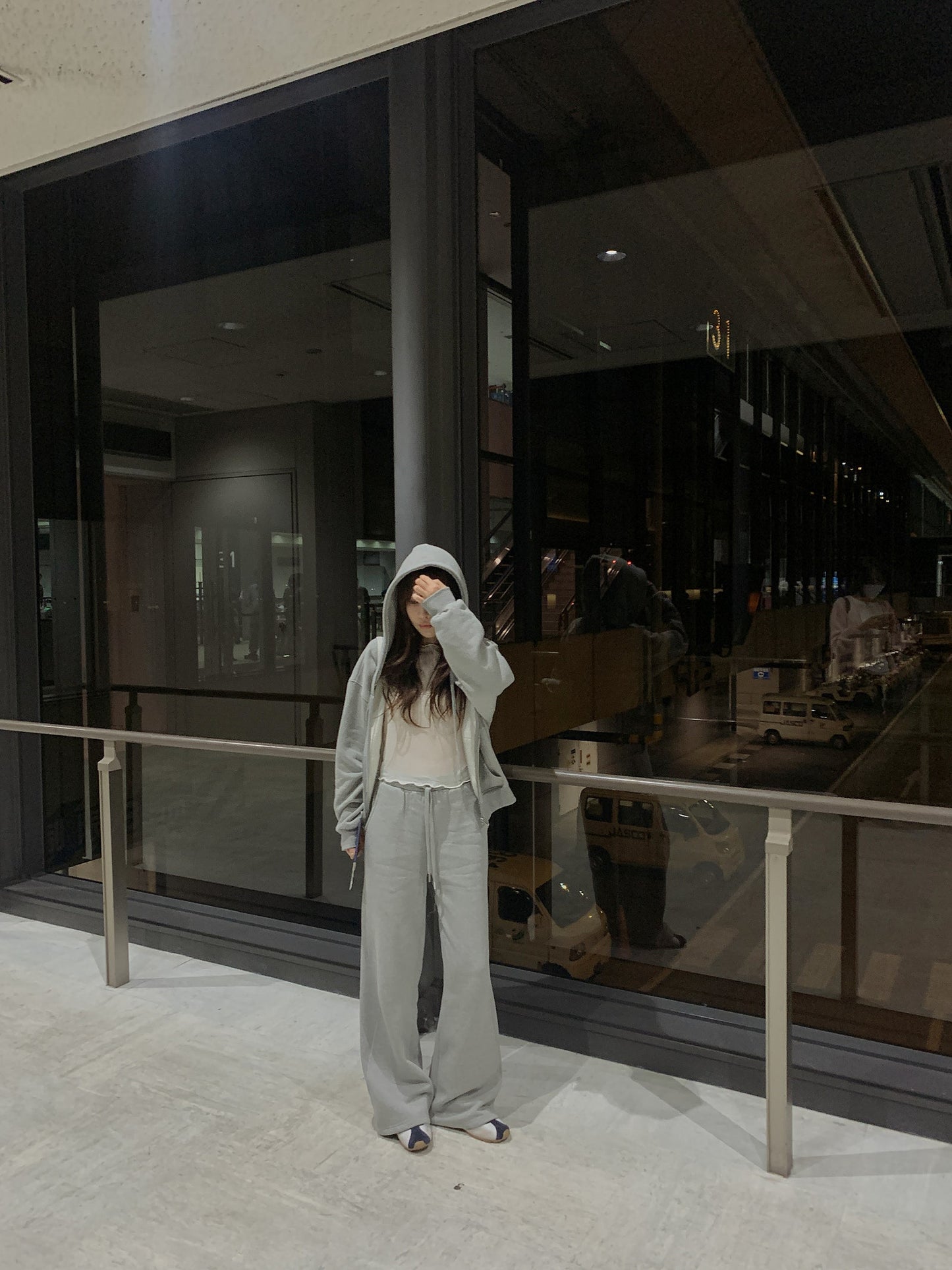 Essential gimo hood zip-up&pants&skirt-3col