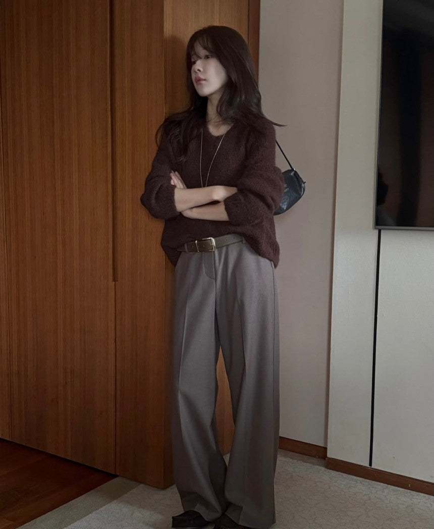 Match wool slacks-2col/ショート丈あり