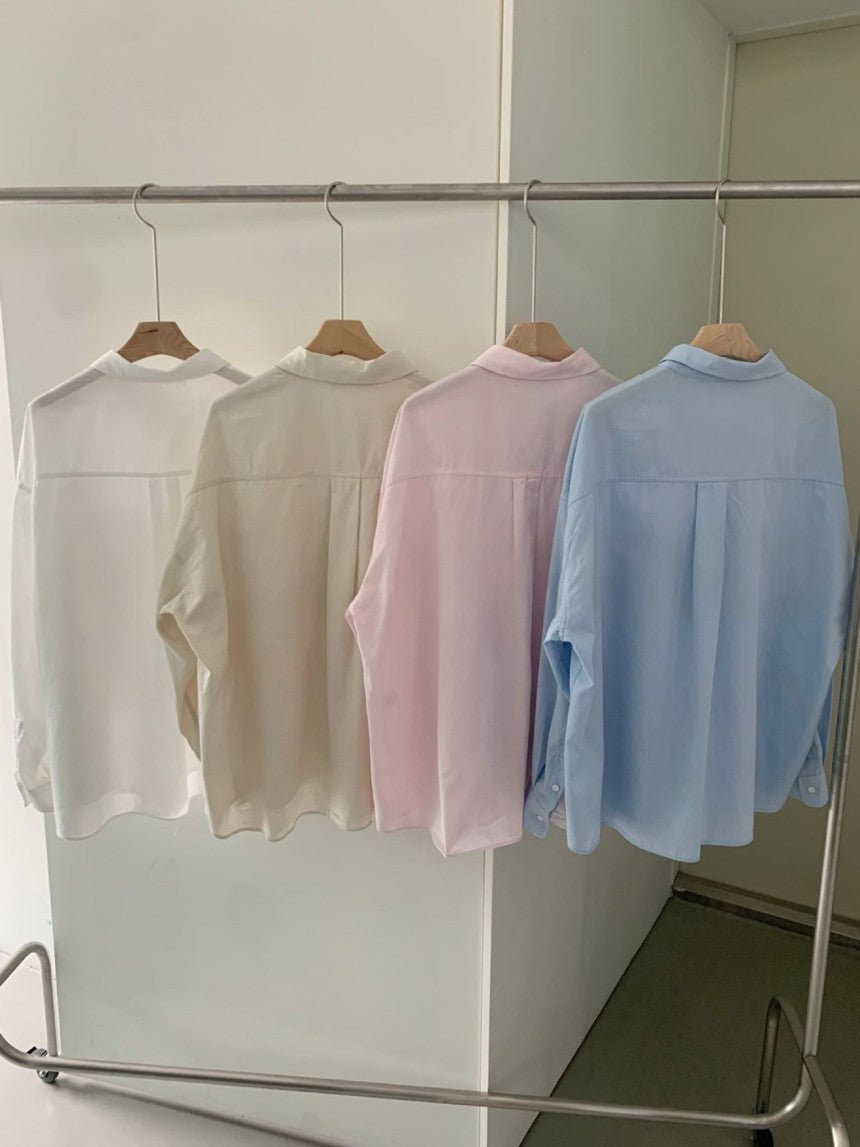 Washing collar shirt-4col