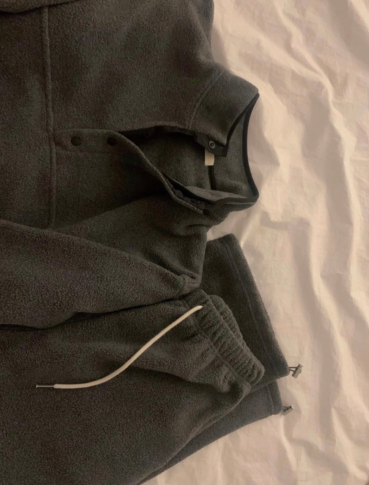 liter snow 2way fleece straight pants-2col