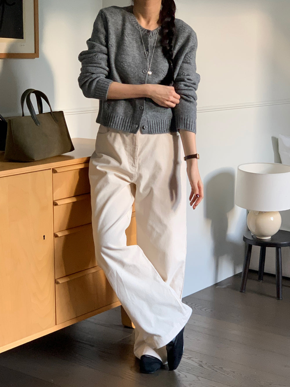 Bubble flower cardigan-2col