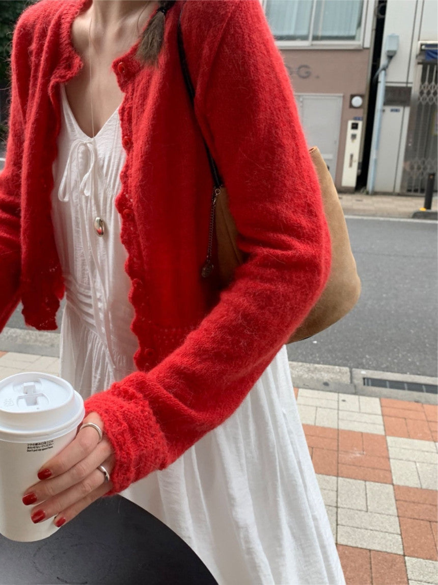 romantic alpaca cardigan-4col