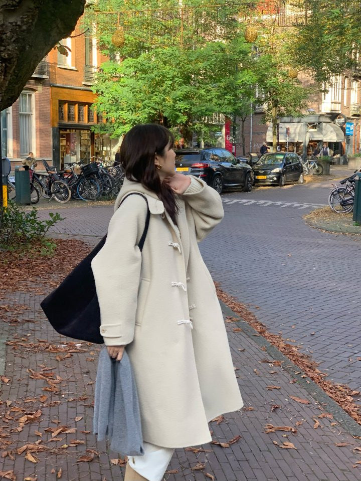 Barnet hood duffle handmade coat-2col