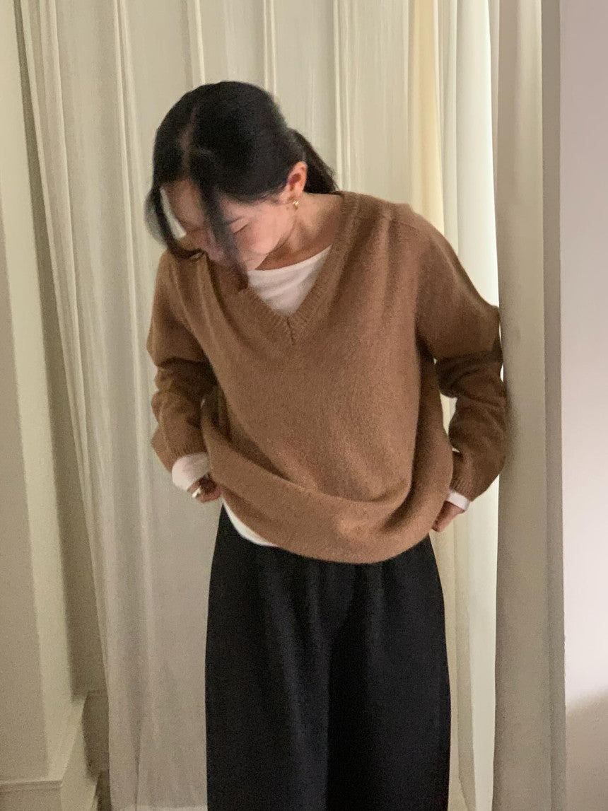 Cashmere airy knit-5col
