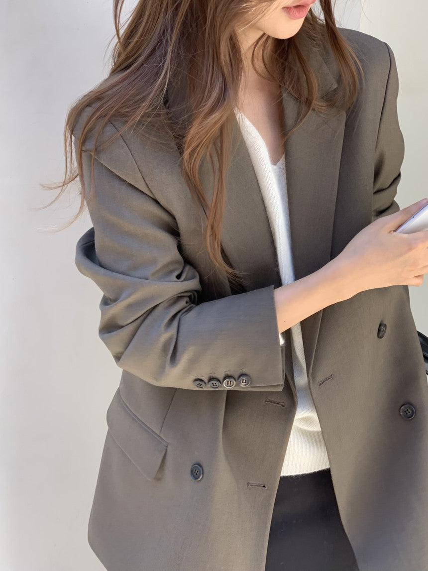 Sienna wool tailored double jacket