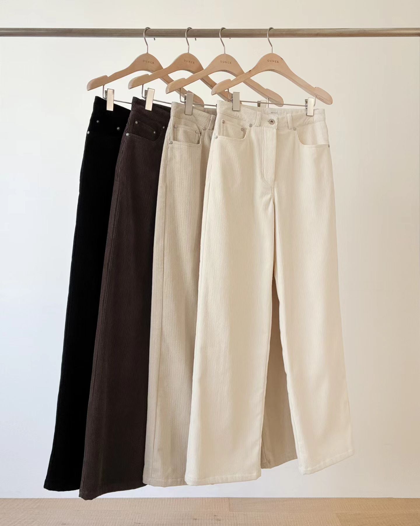 Ounce gimo corduroy pants-4col
