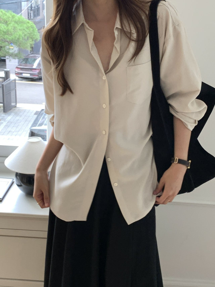 Lumiere napping tencel shirt-4col