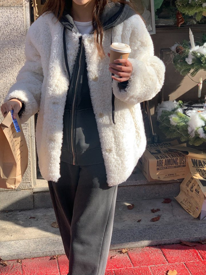 Lozan round neck fur jacket