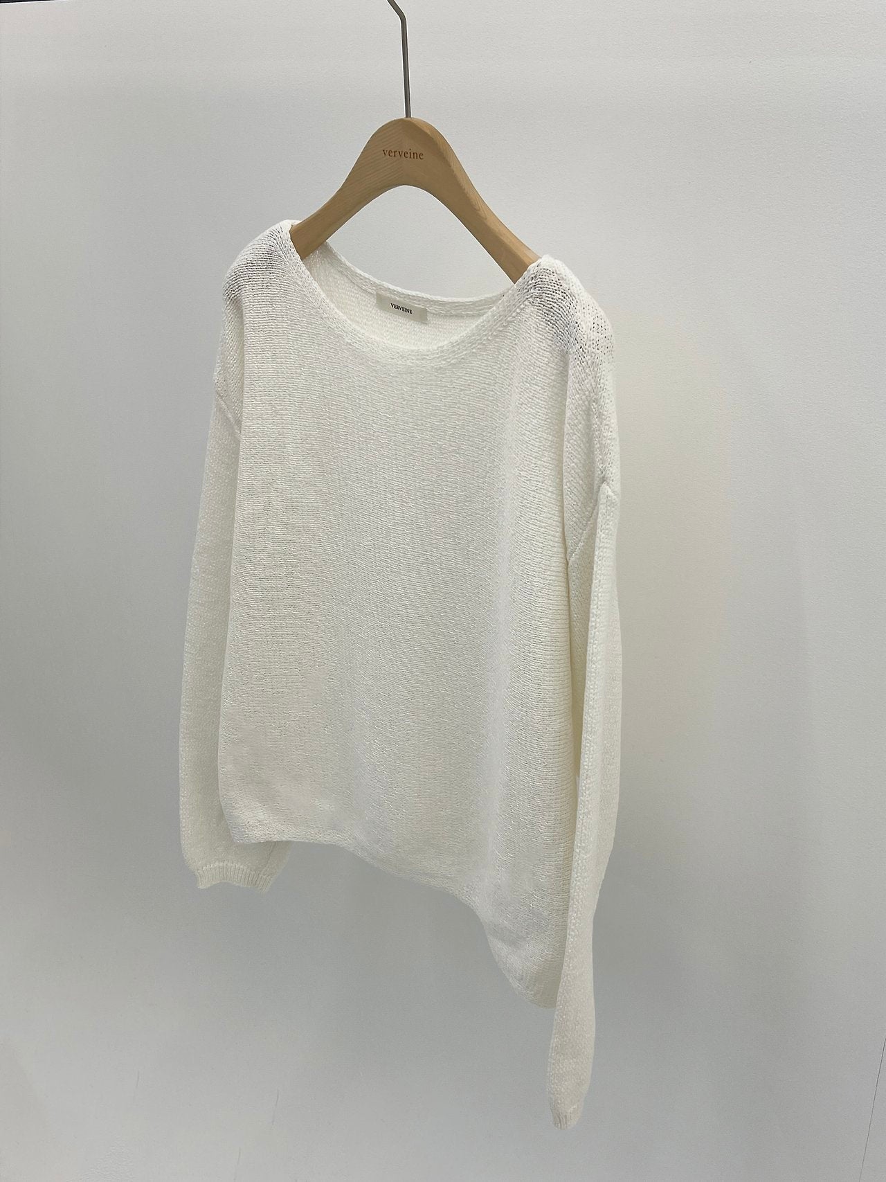 Sia paper boat-neck box knit-2col