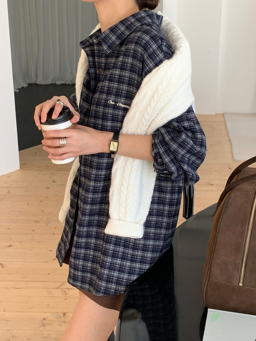 Boston check shirt-2col