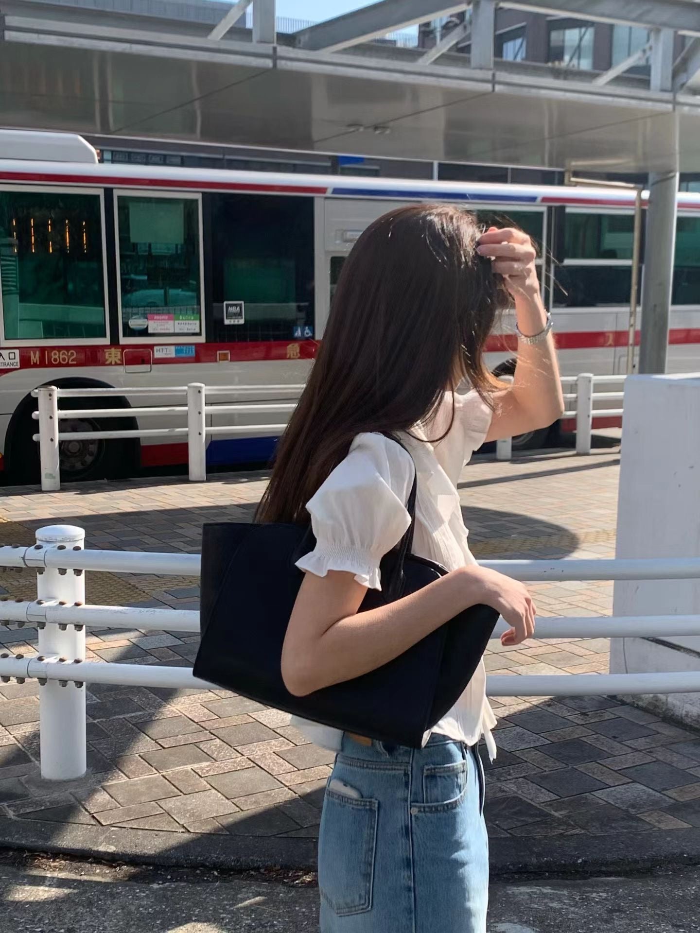 Ounce rosy mid blue denim