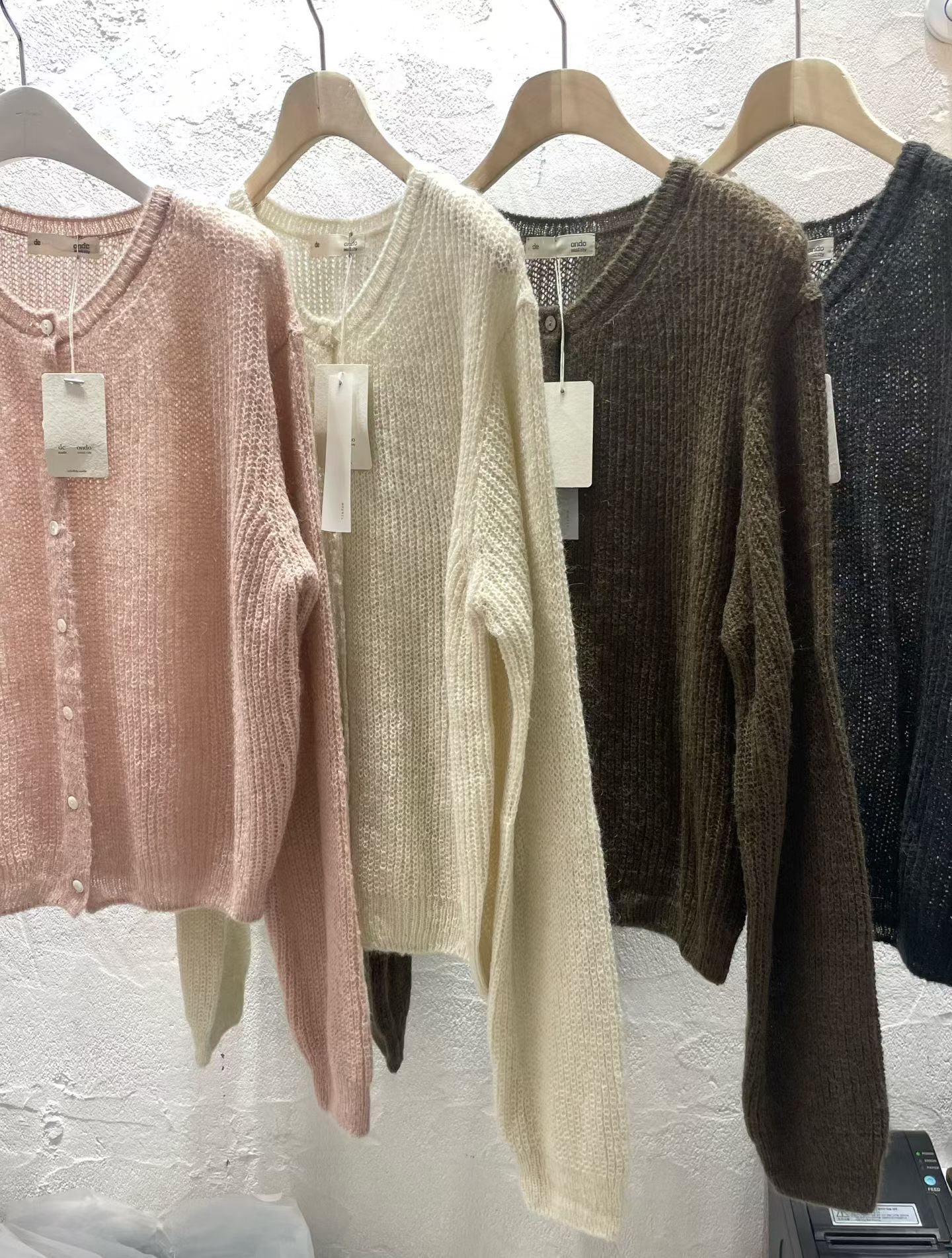 Mohair hachi cardigan-4col