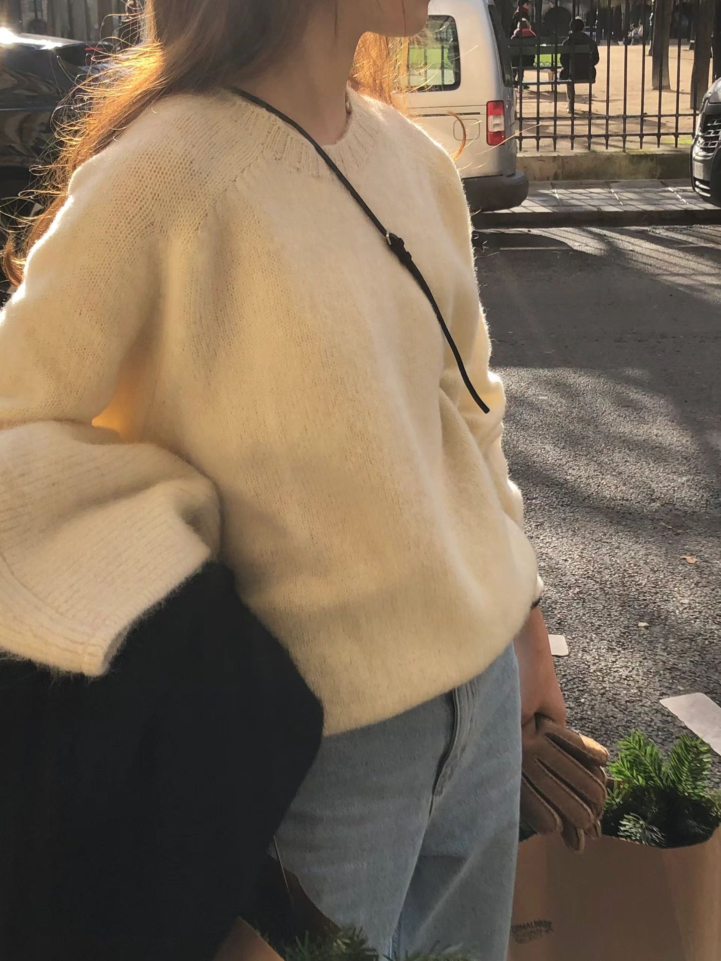 Ounce rosy brush shagidog knit-3col