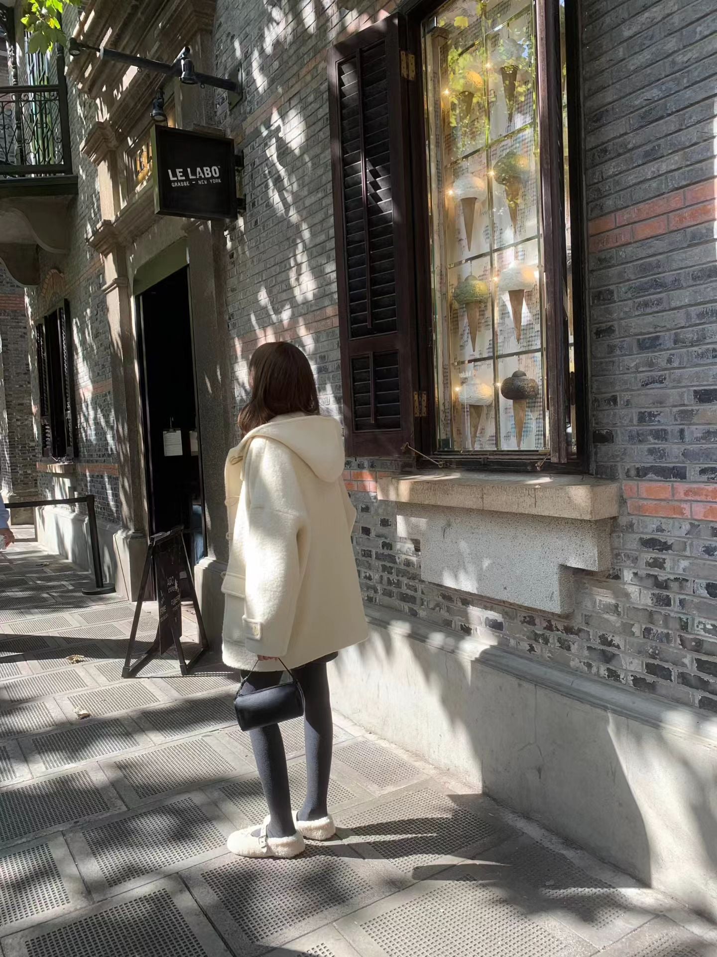 Ounce baby alpaca hood duffel coat-2col