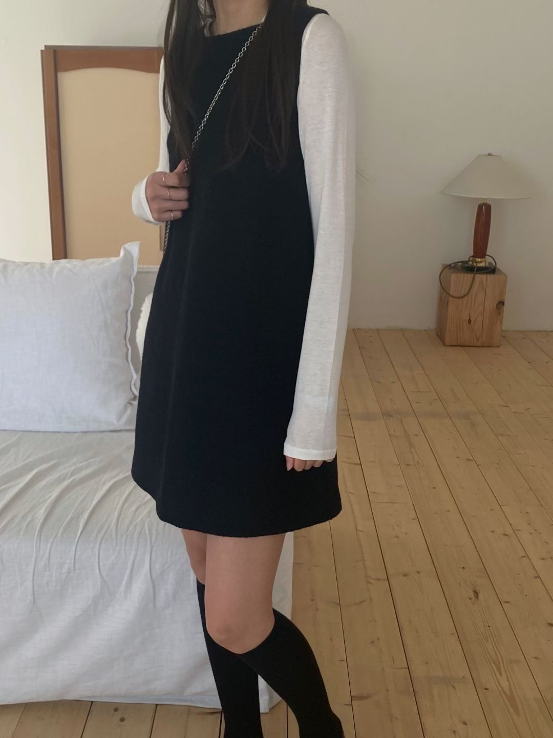 Wool boucle onepiece-2col