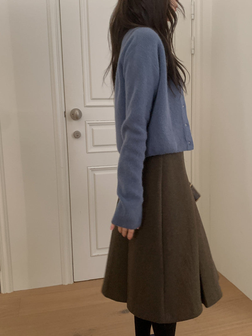 new inder wool skirt-2col