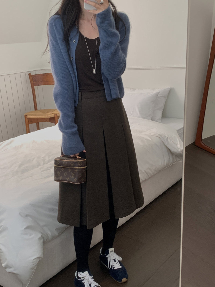 new inder wool skirt-2col