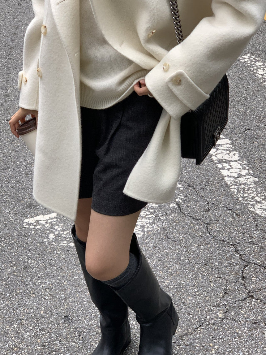 Ellen double handmade coat-2col