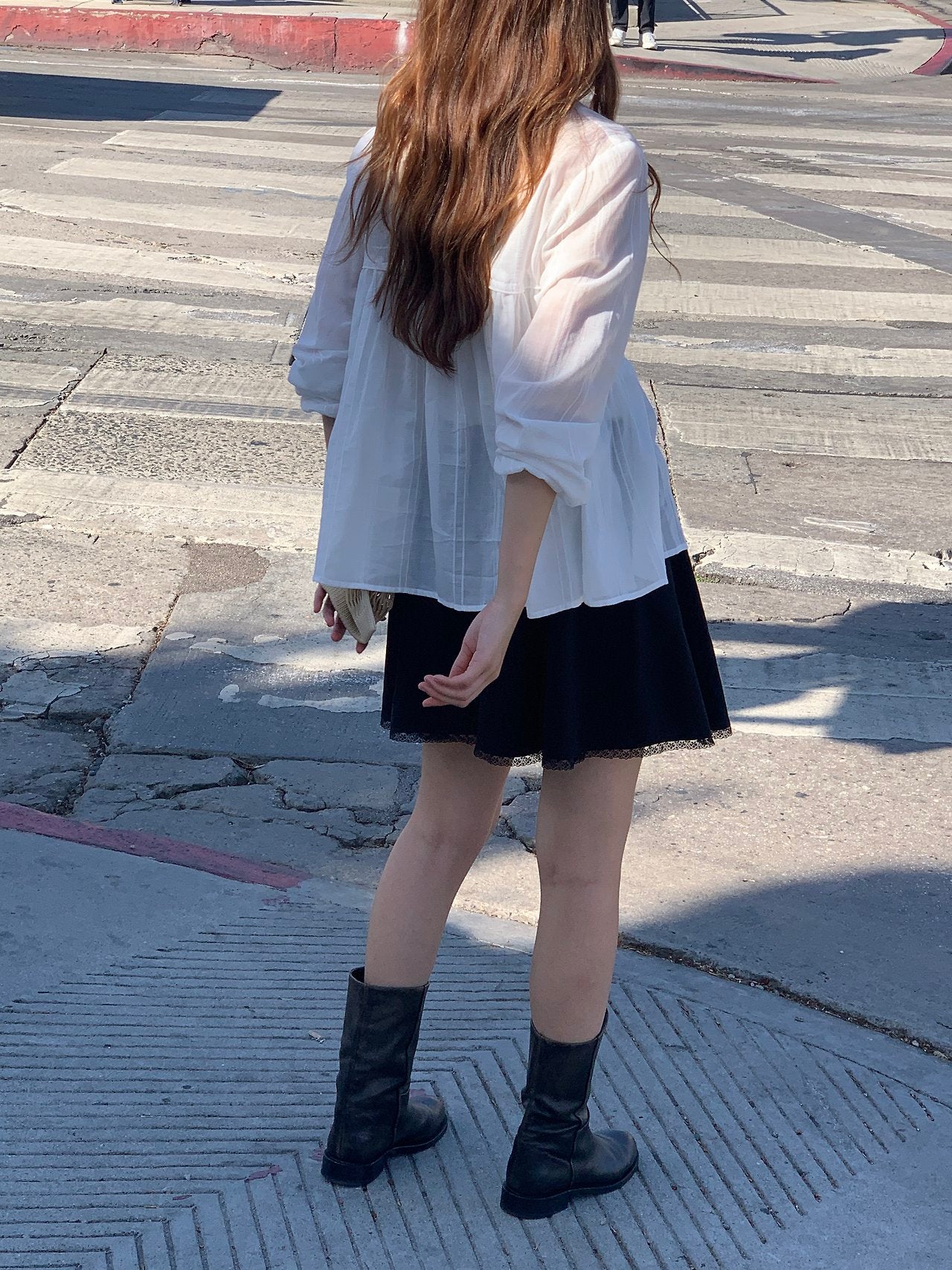 Arel V-neck string blouse