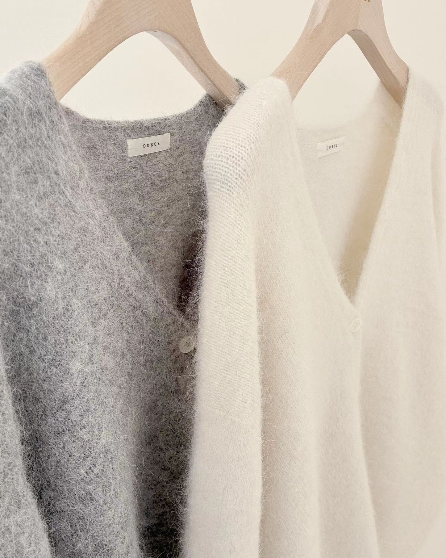 Ounce alpaca volume wholega cardigan-2col