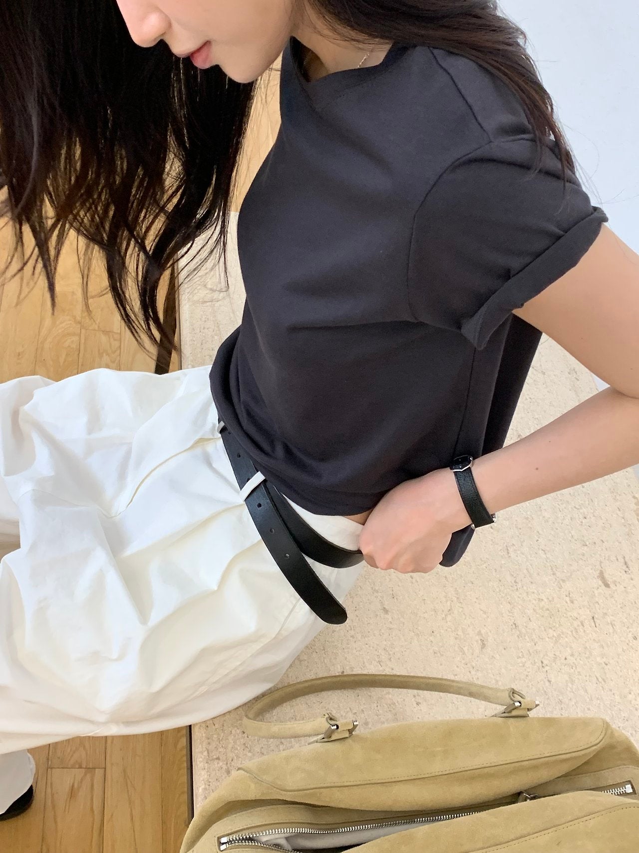 Lucie crop short sleeve T-5col