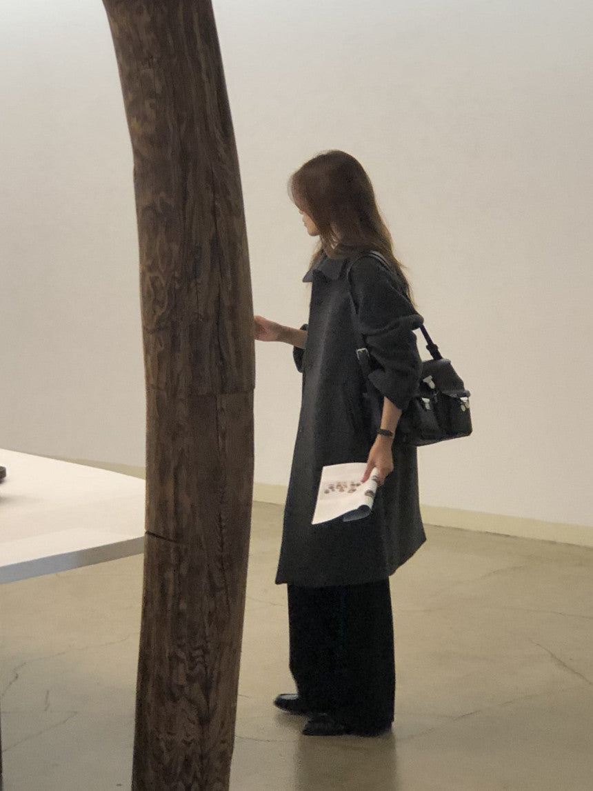 Luce wool twill melange coat-2col