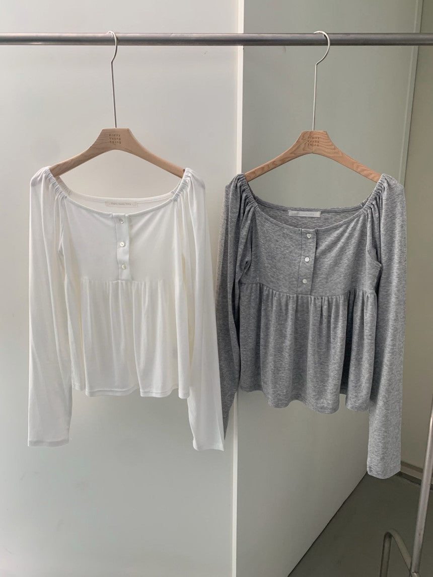sale ivory即納 en blouse T-2col