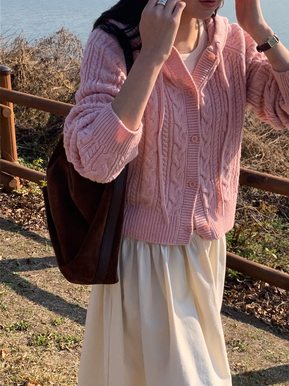 mona hood cardigan-3col