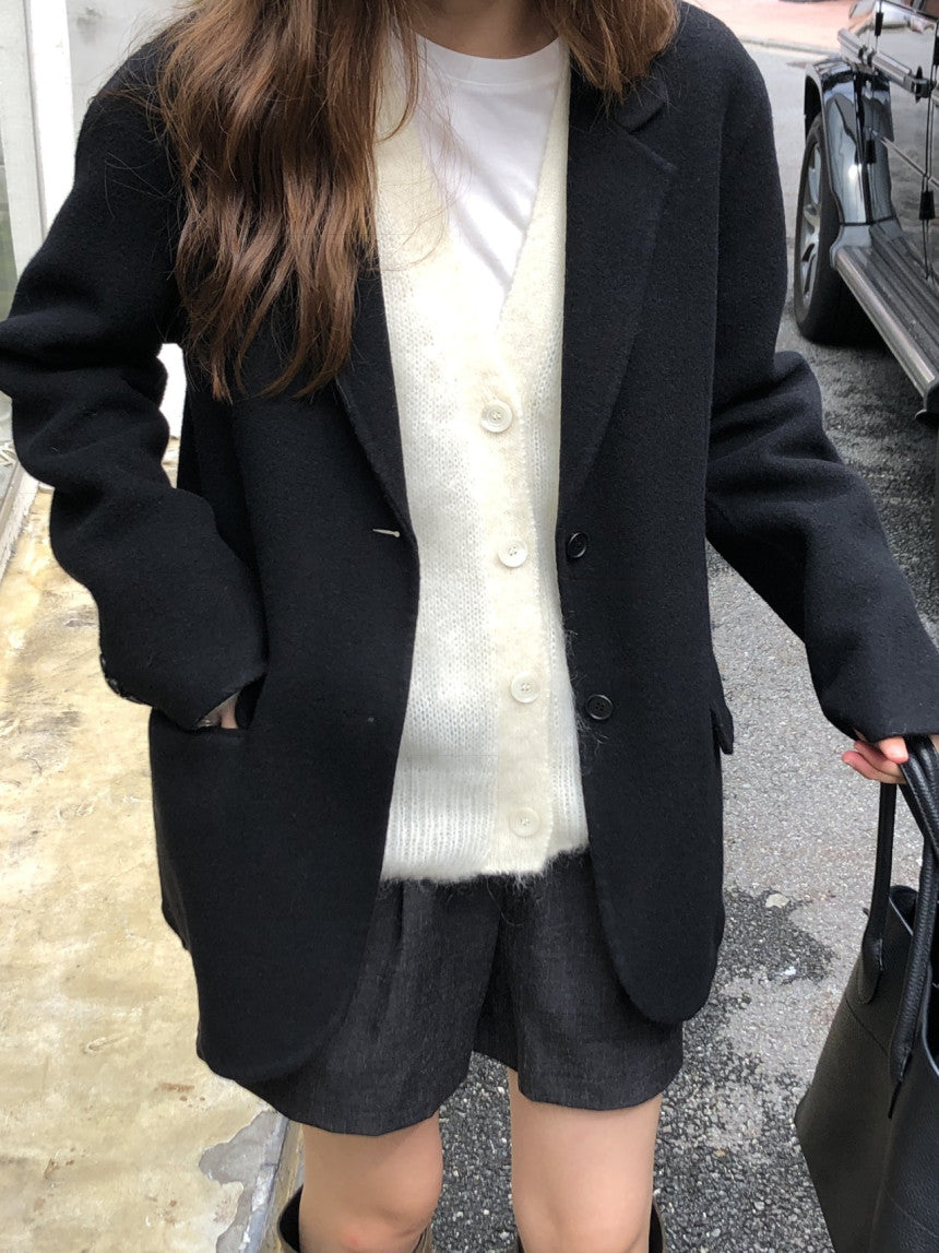 Adele meribo wool handmade jacket-2col