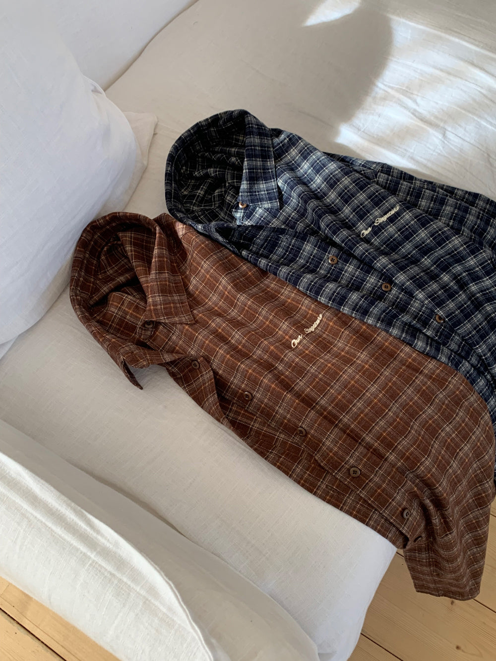 Boston check shirt-2col