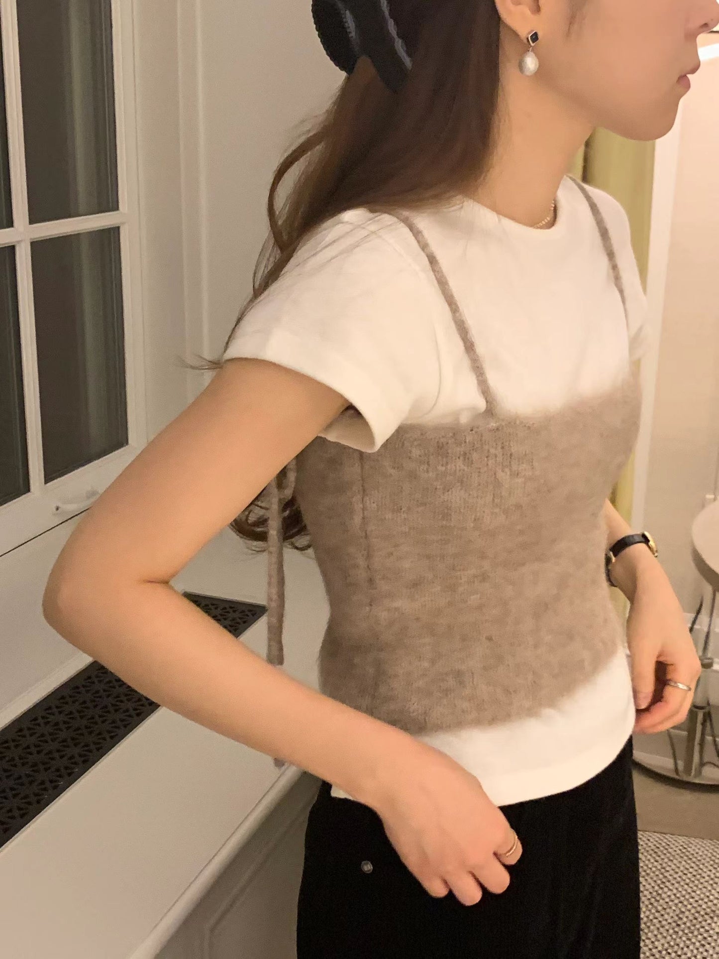 Ounce hairly alpaca bustier-2col