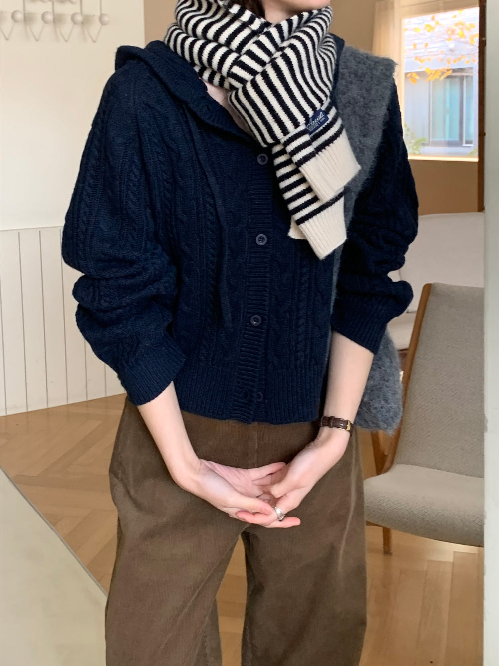 Homme knit muffler-3col