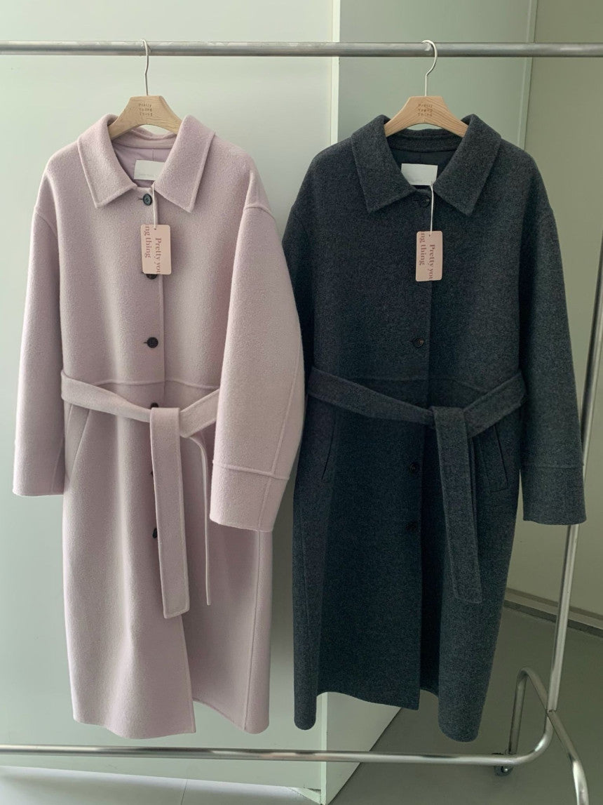 Cookie long handmade coat-2col