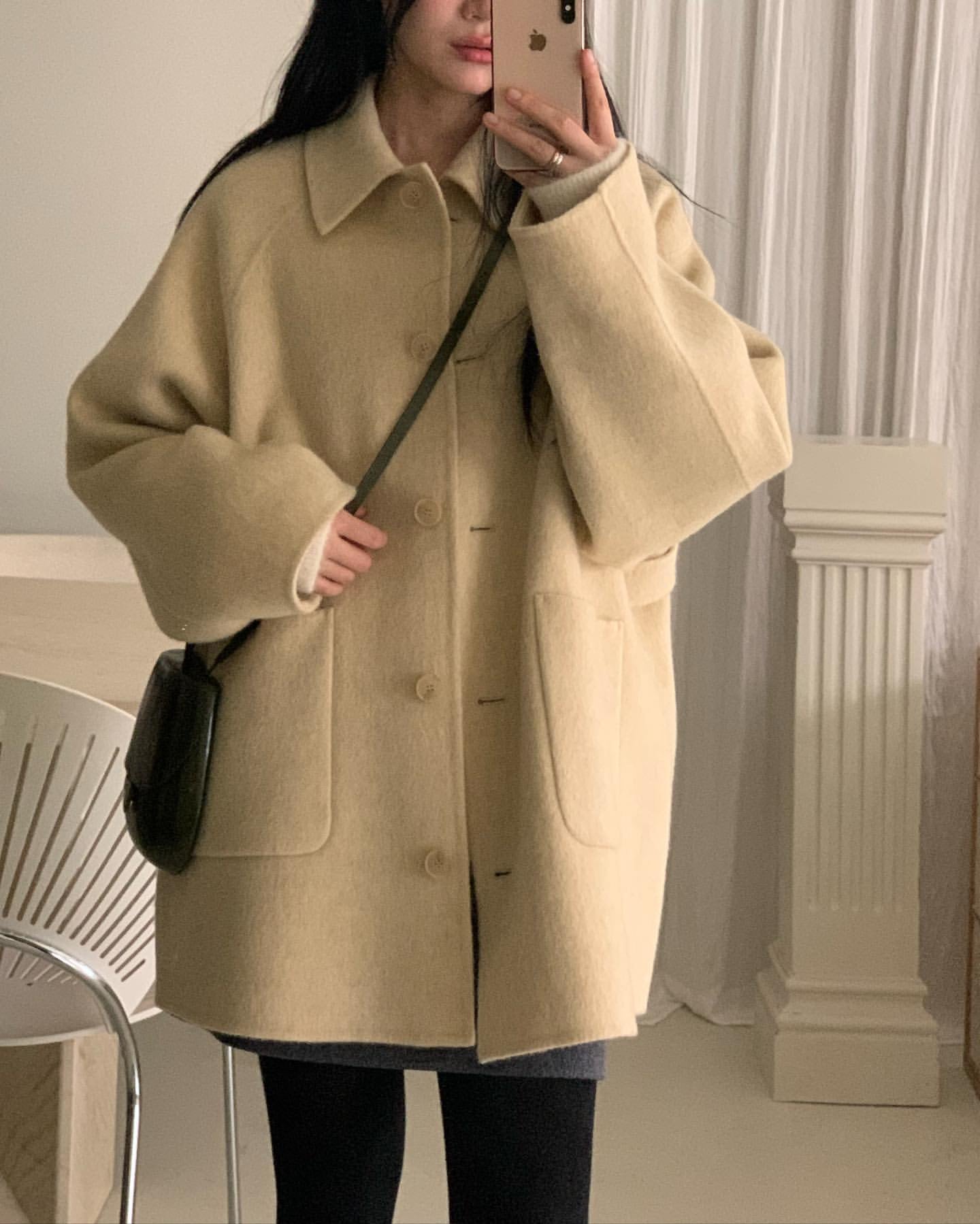 Joje cashmere hull coat-3col