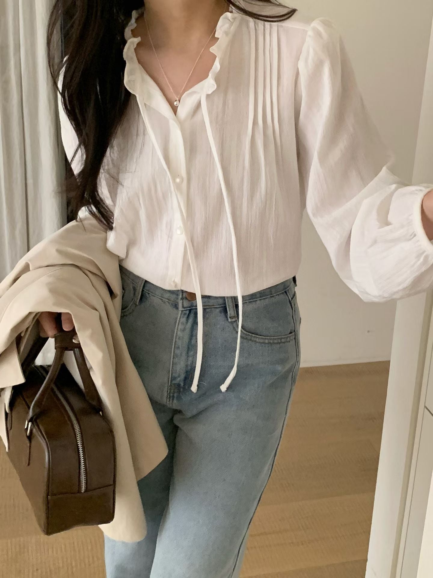 barnet pintuck blouse-3col