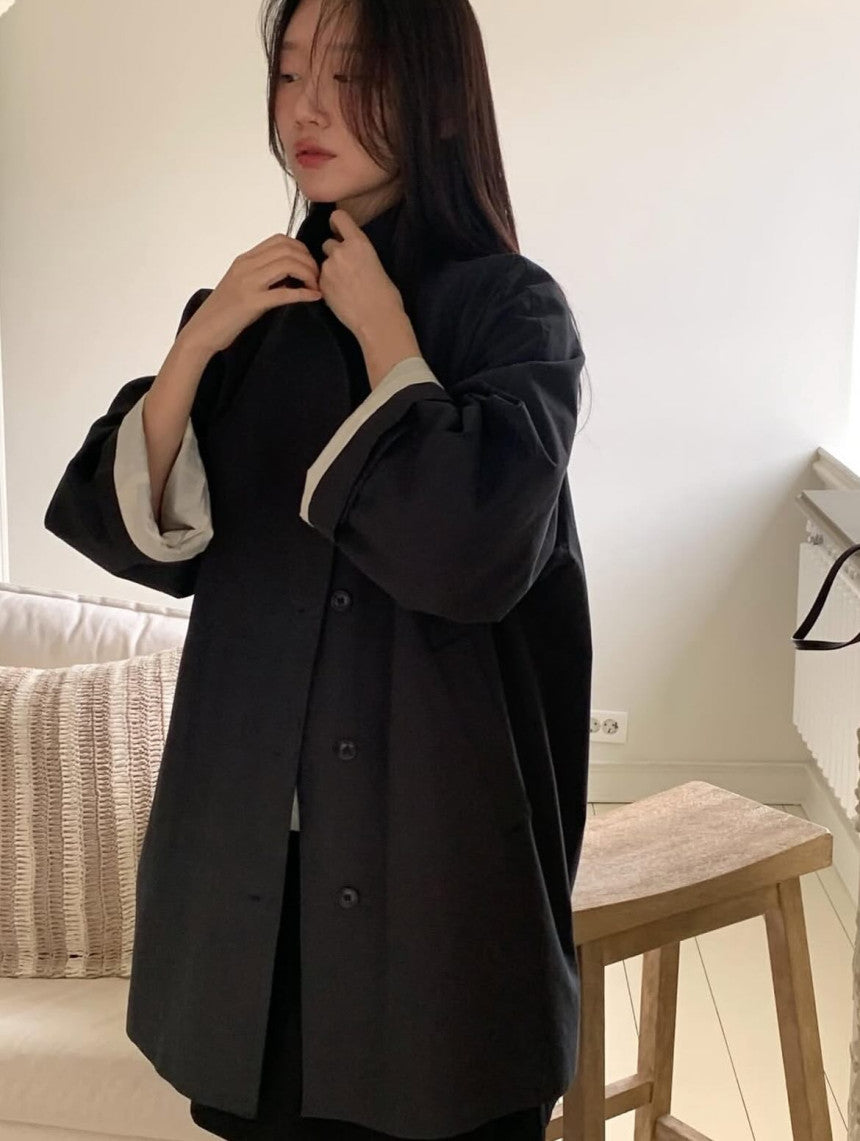 meli high-neck trench-2col