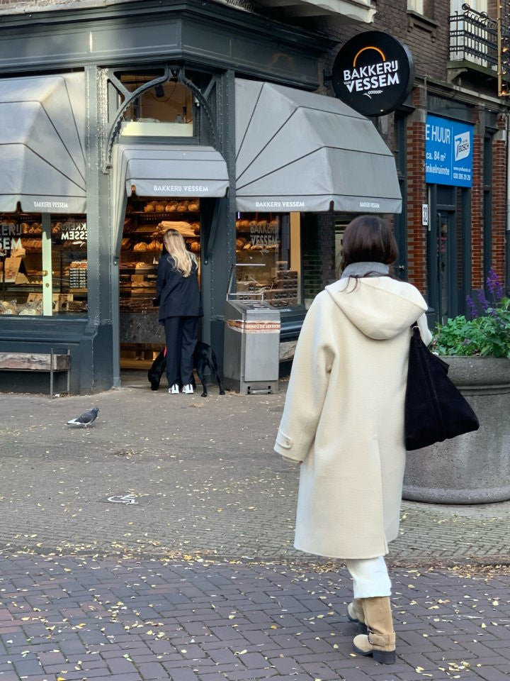 Barnet hood duffle handmade coat-2col