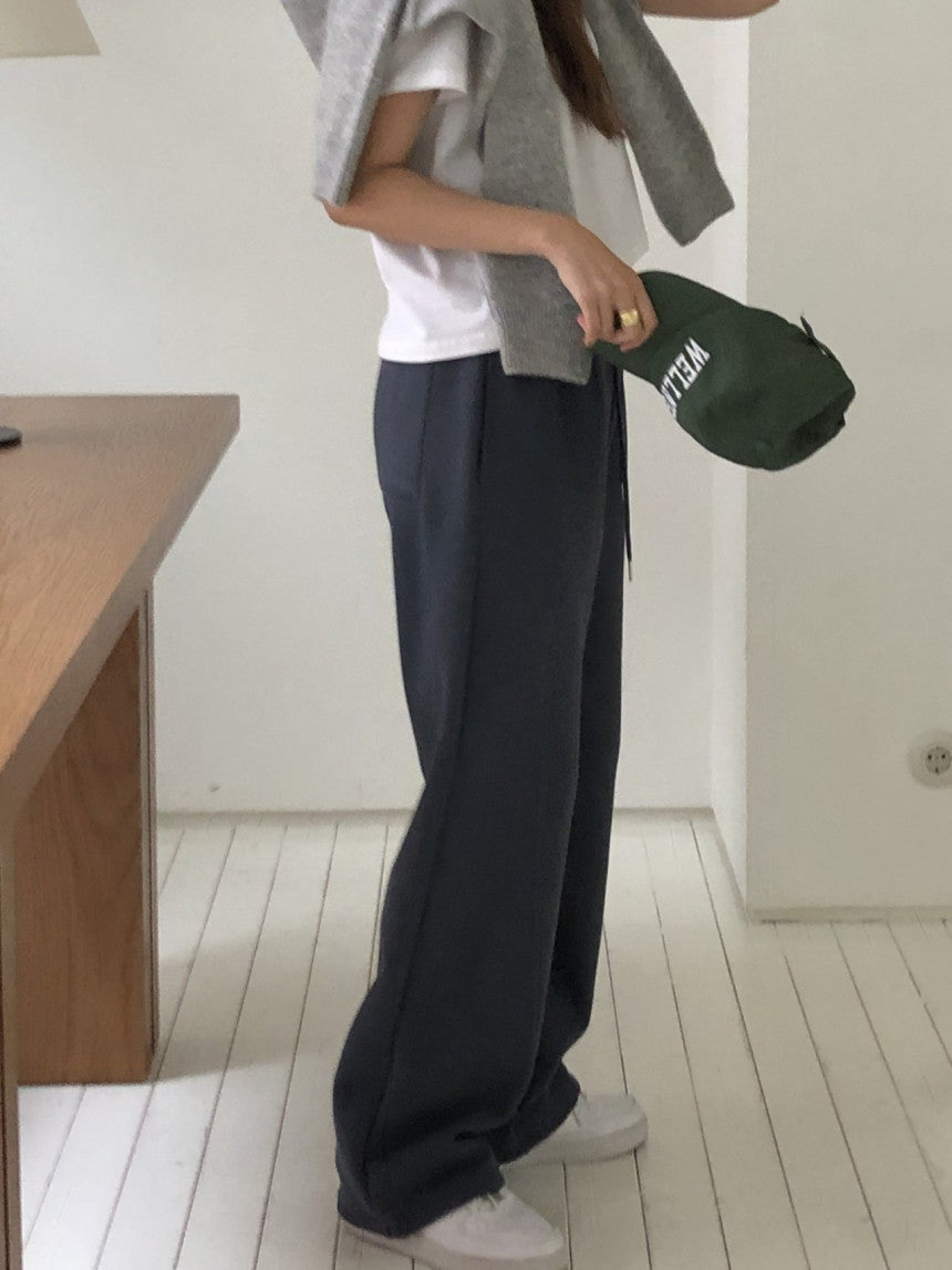 Soft string gimo training pants-4col