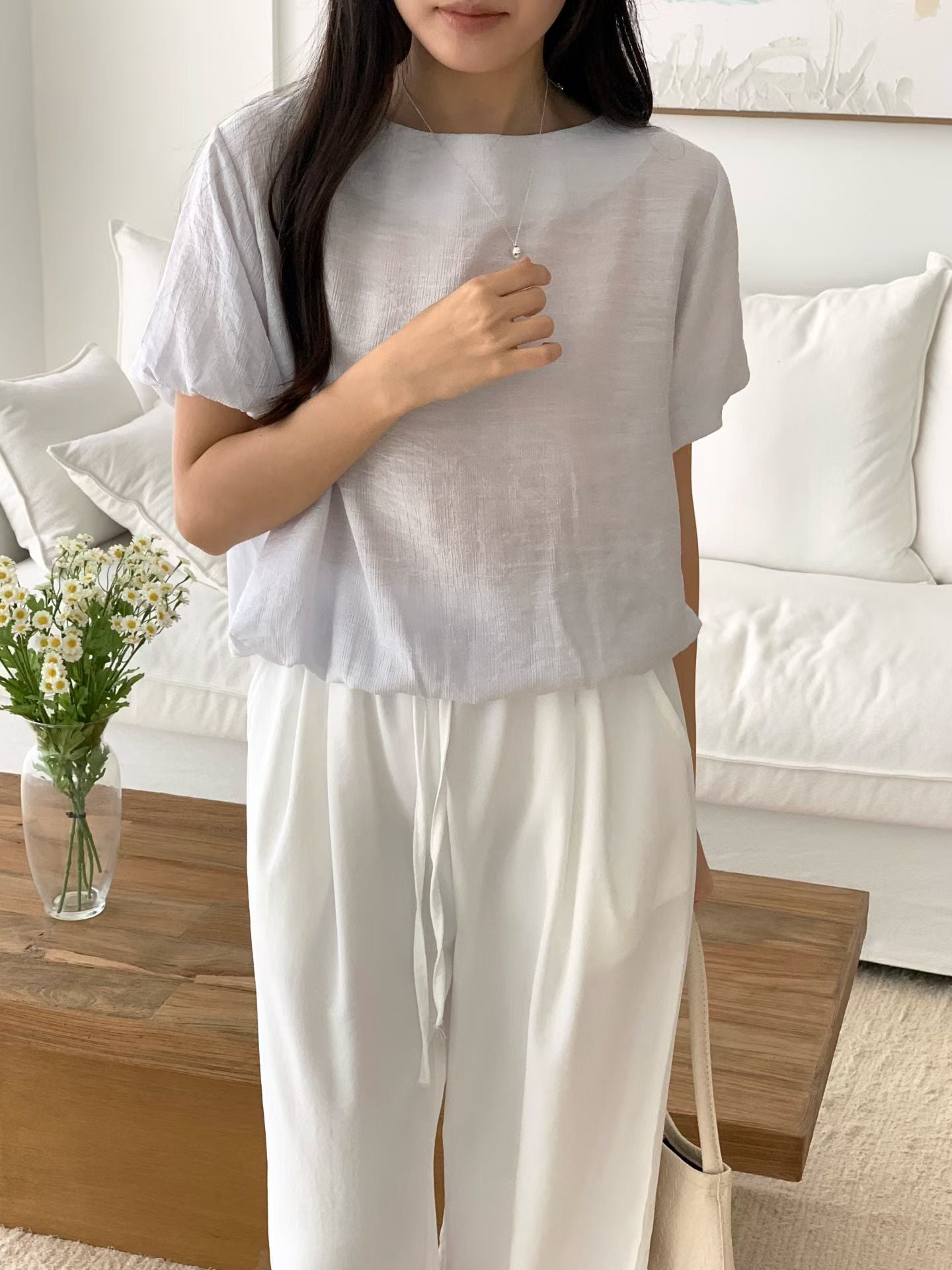 may balloon blouse-4col