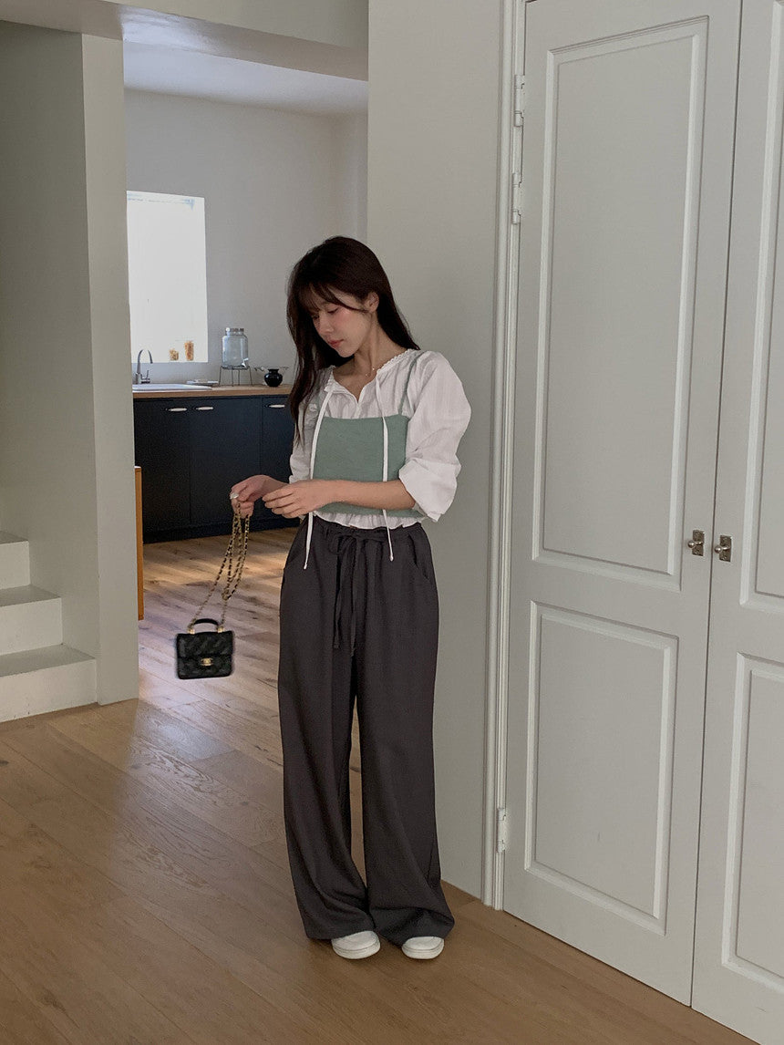 mousse wool slacks-3col