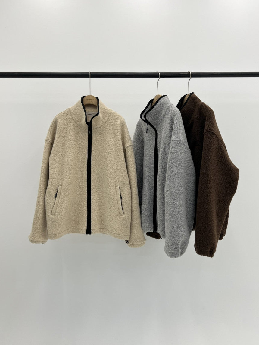 Cris fine wool dumble zip up jumper-3col