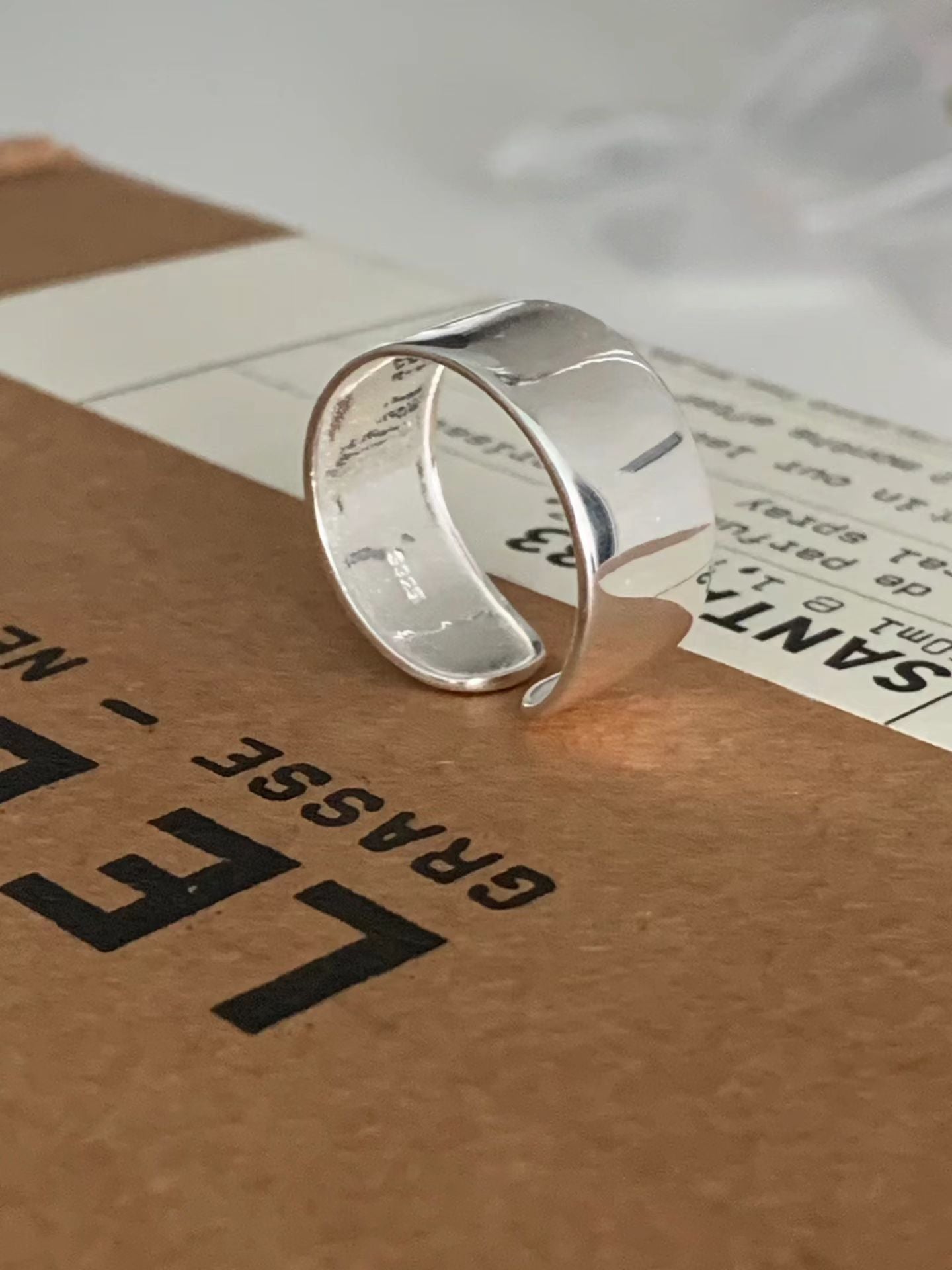 Wide open band ring
