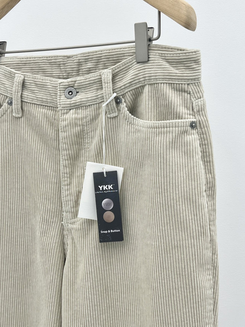 Rie corduroy straight pants-2col